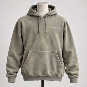 Supply & Demand NYC Washed Green Fleece Hoodie Mens Large Streetwear Logo Sweat